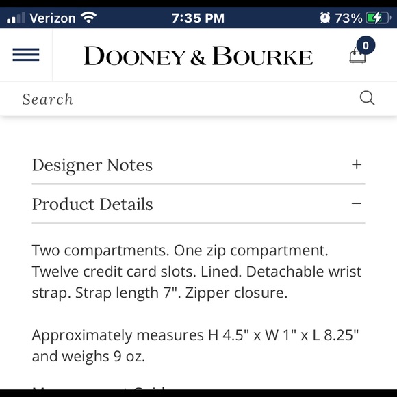 Dooney & Bourke wristlet zip around wallet - Picture 10 of 10